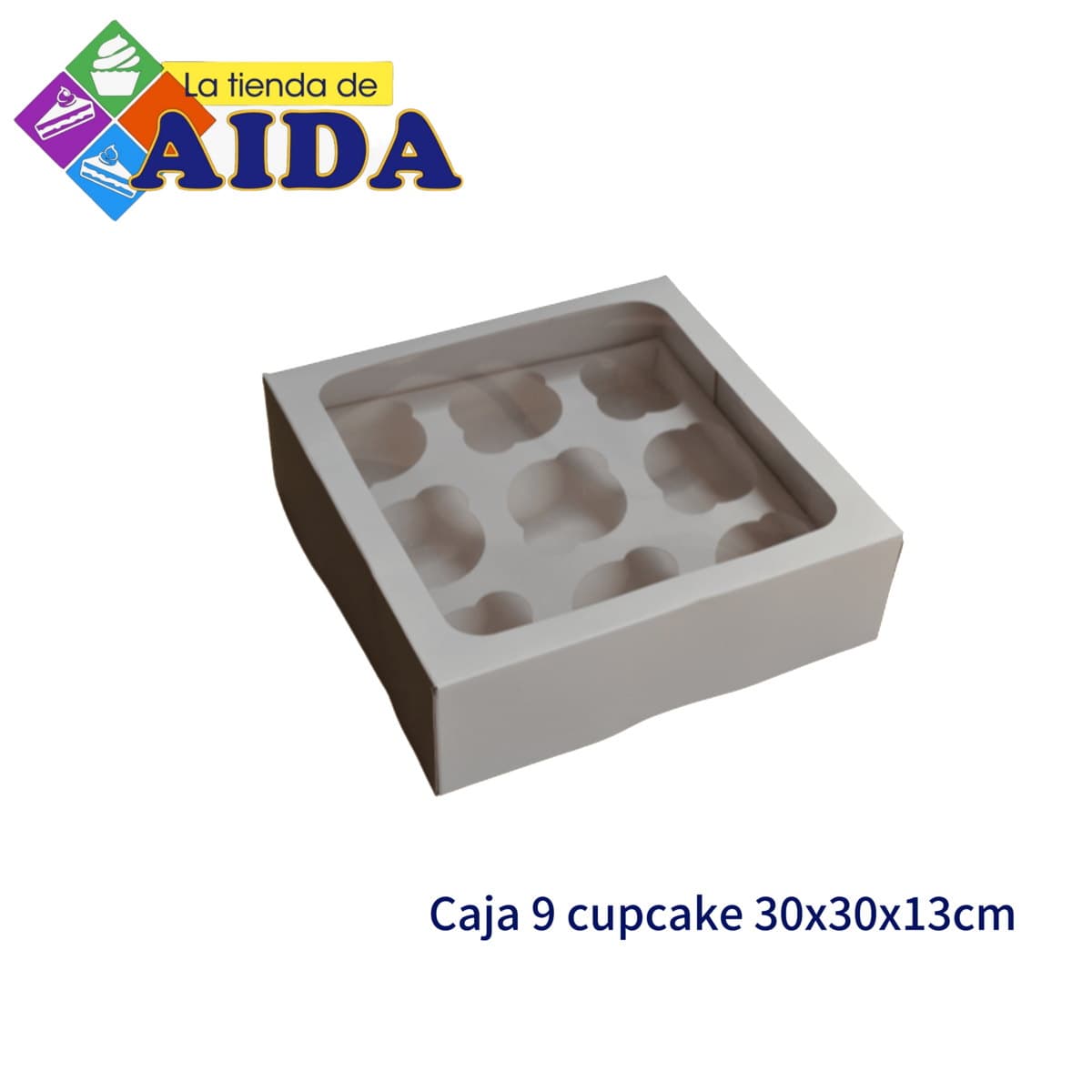 Caja para cupcakes - 9 cavidades