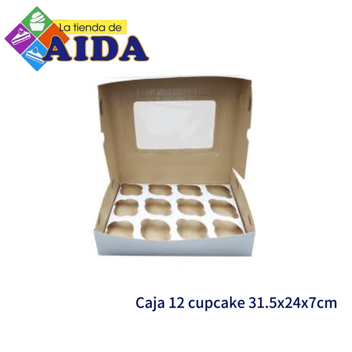 Caja para cupcakes - 12 cavidades
