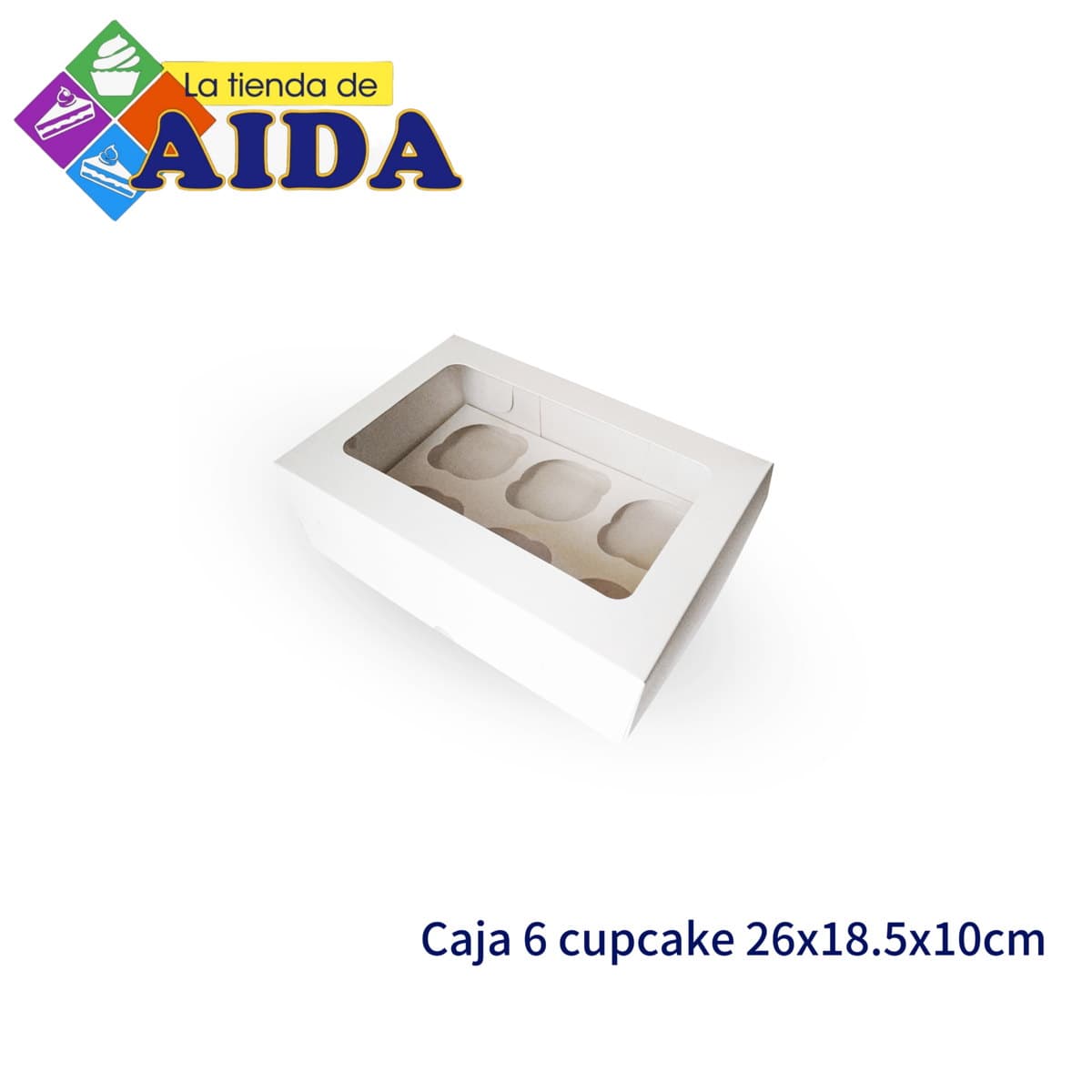 Caja para cupcakes - 6 cavidades