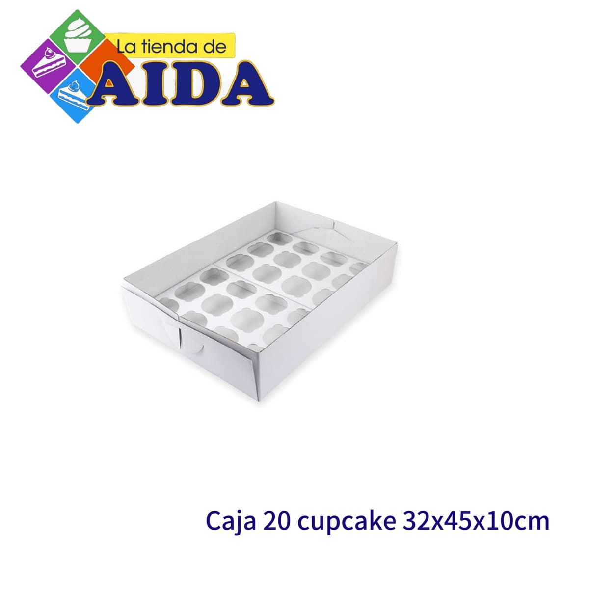 Caja para cupcakes - 20 cavidades