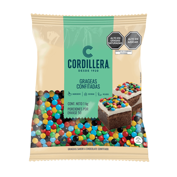 Grageas confitadas de chocolate real botonetas Cordillera 100 g
