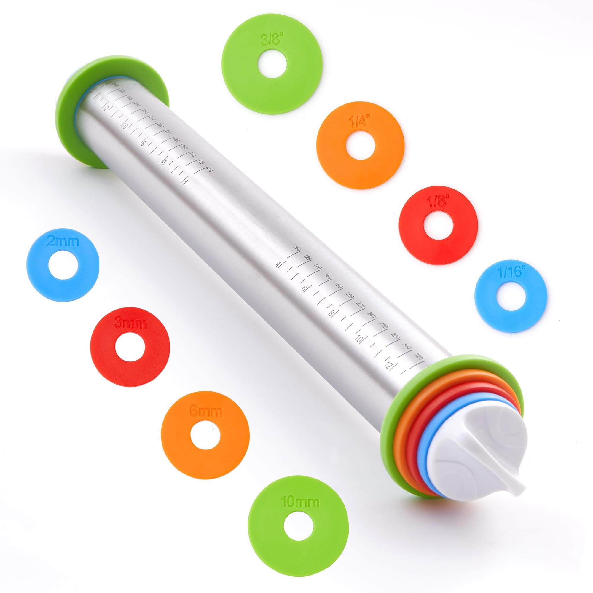 Rodillo para galletas  con bandas de 2-3-6 y 10 mm