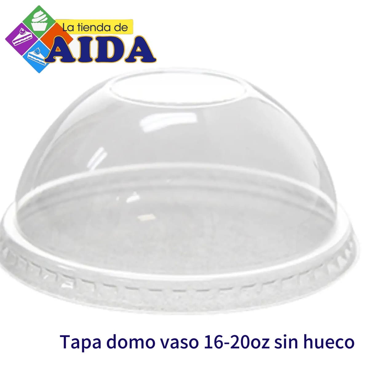 Tapa domo vaso 16-200z sin hueco