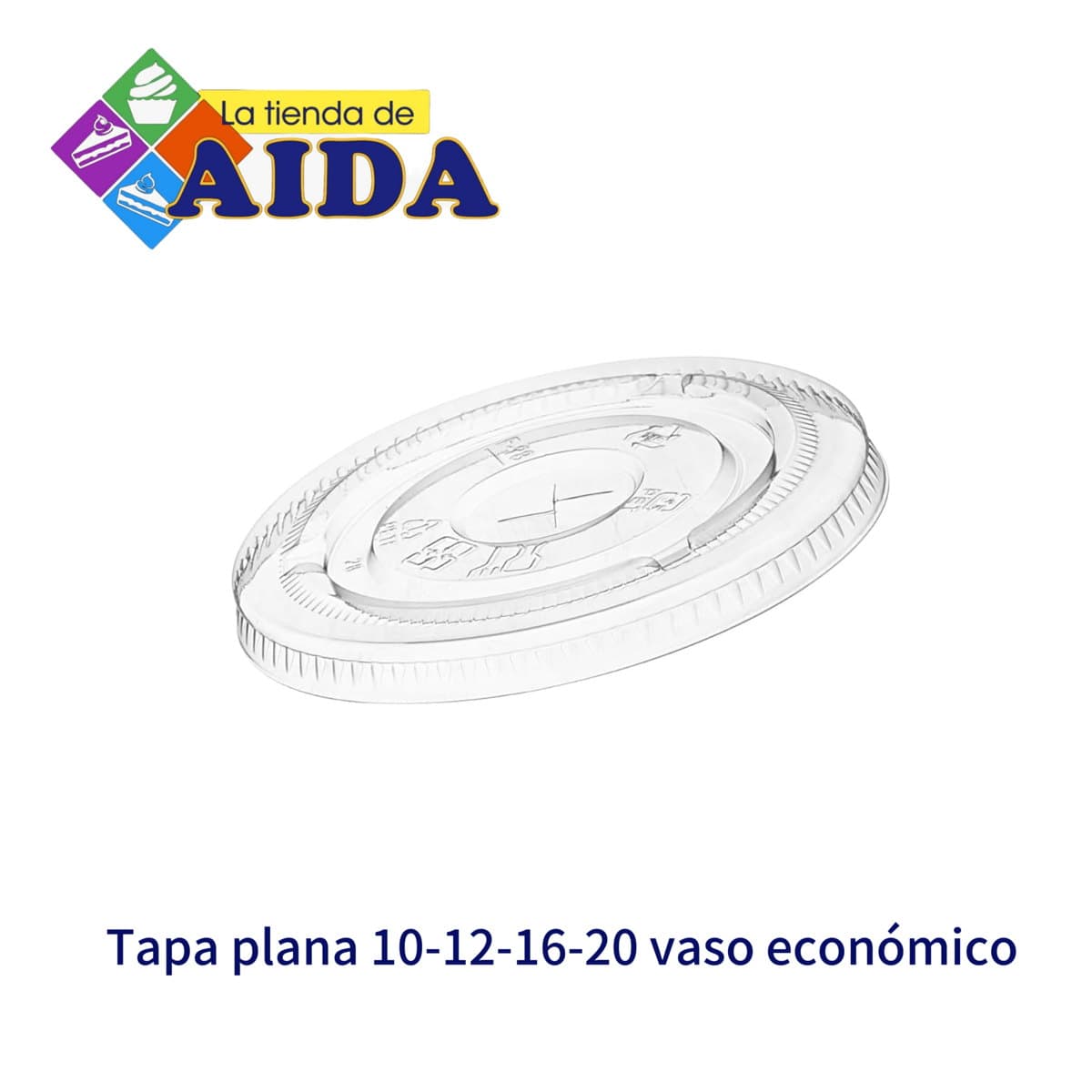 Tapa plana 10-12-16-20 vaso económico