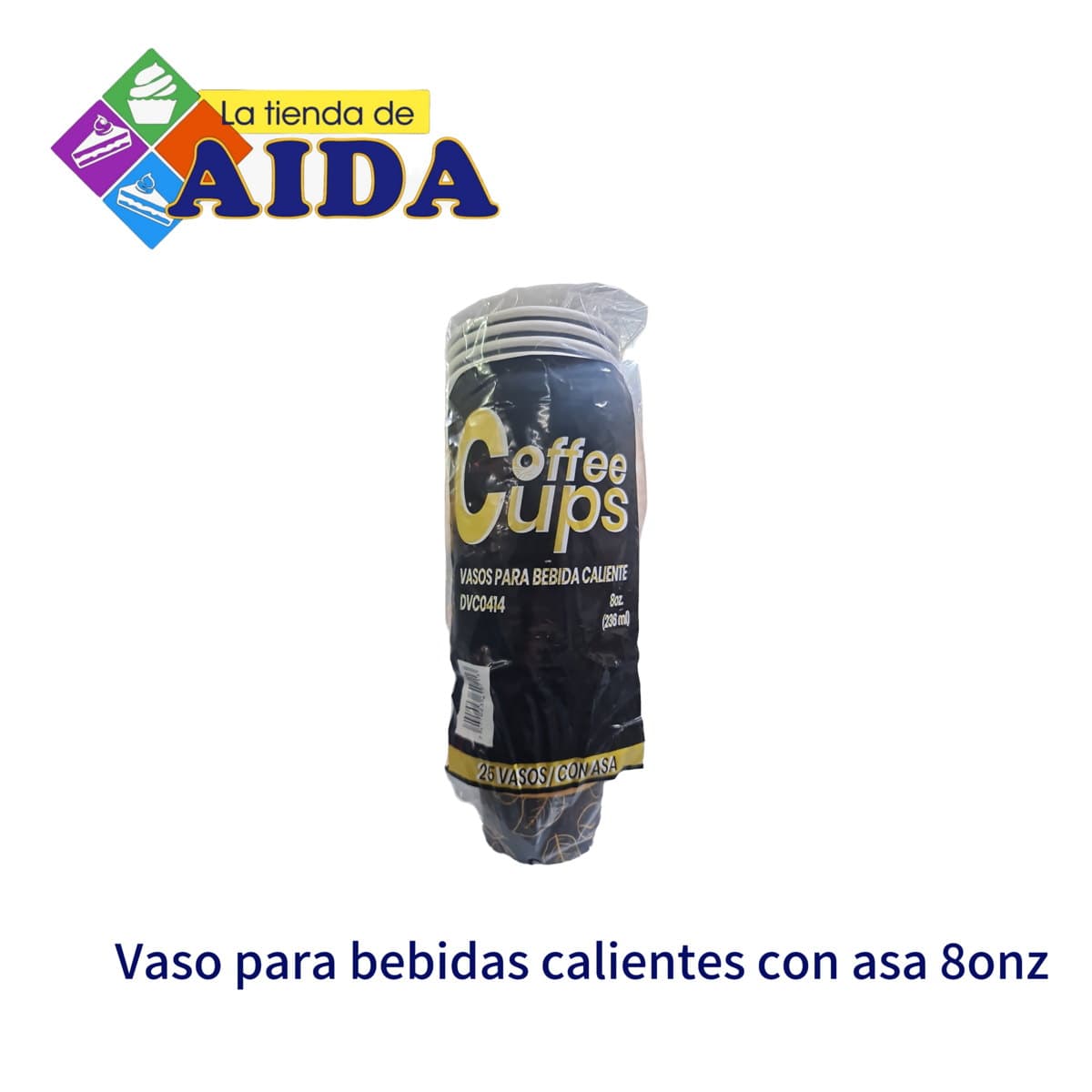 Vaso para bebidas calientes con asa 8onz