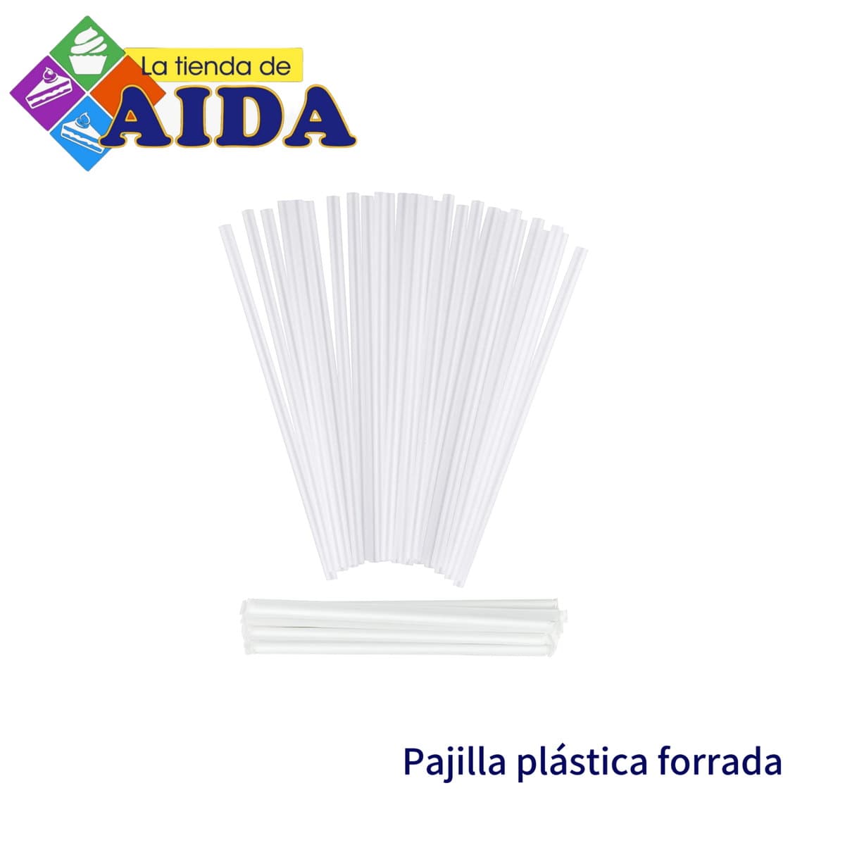 Pajilla plástica forrada