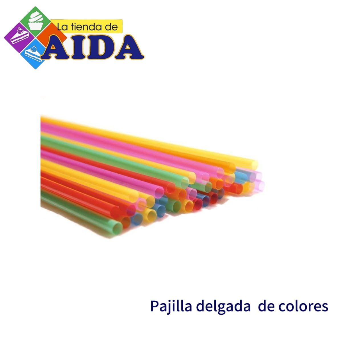 Pajilla delgada de colores
