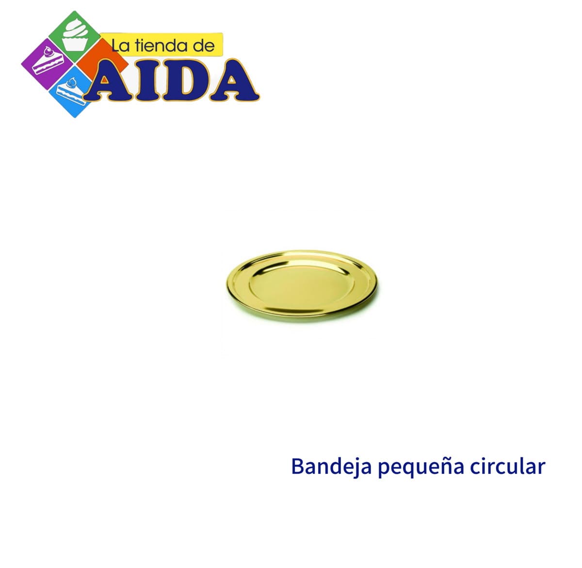 Bandeja pequeña circular lisa