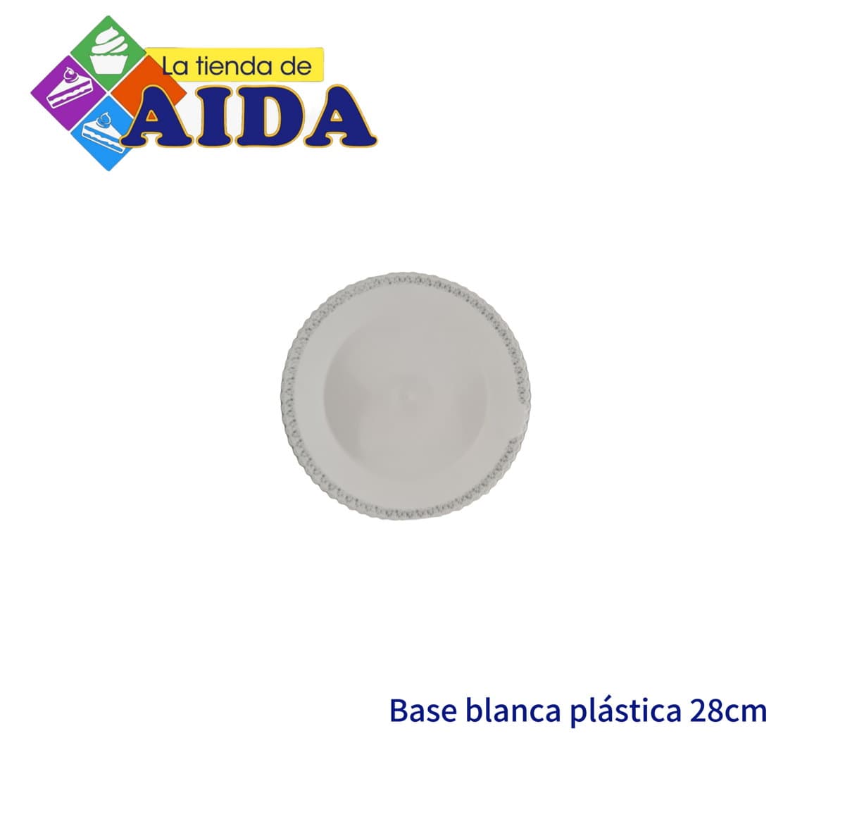 Base blanca plástica 28cm