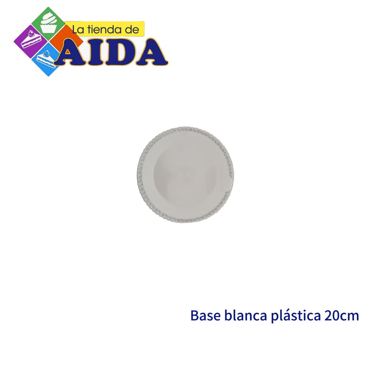 Base blanca plástica 20cm