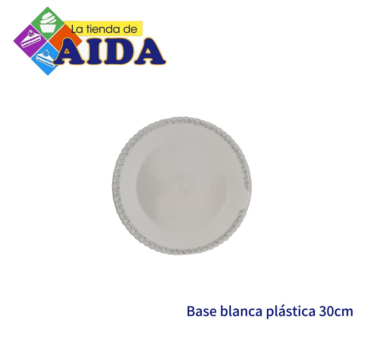 Base blanca plástica 30cm