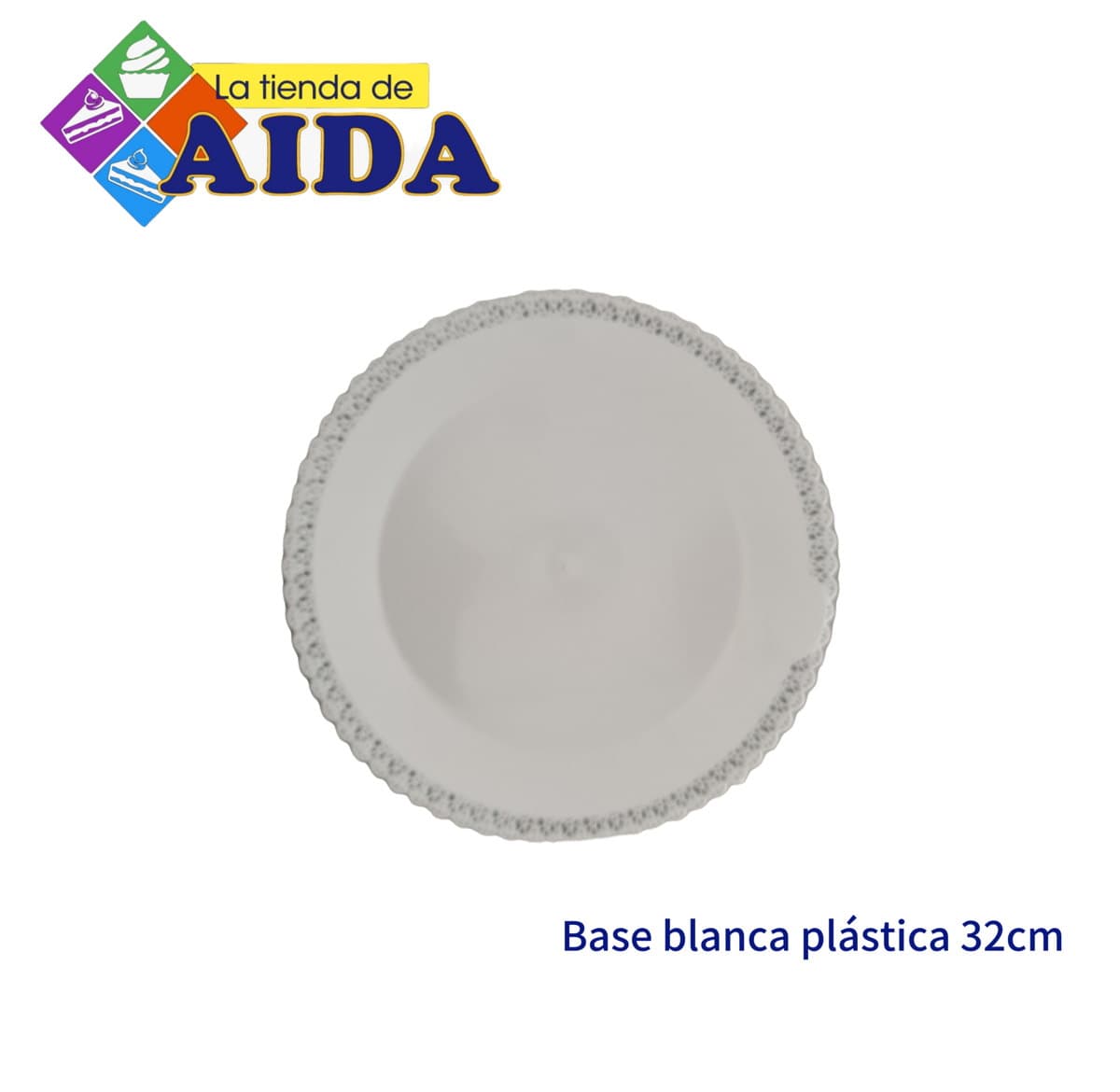 Base blanca plástica 32cm
