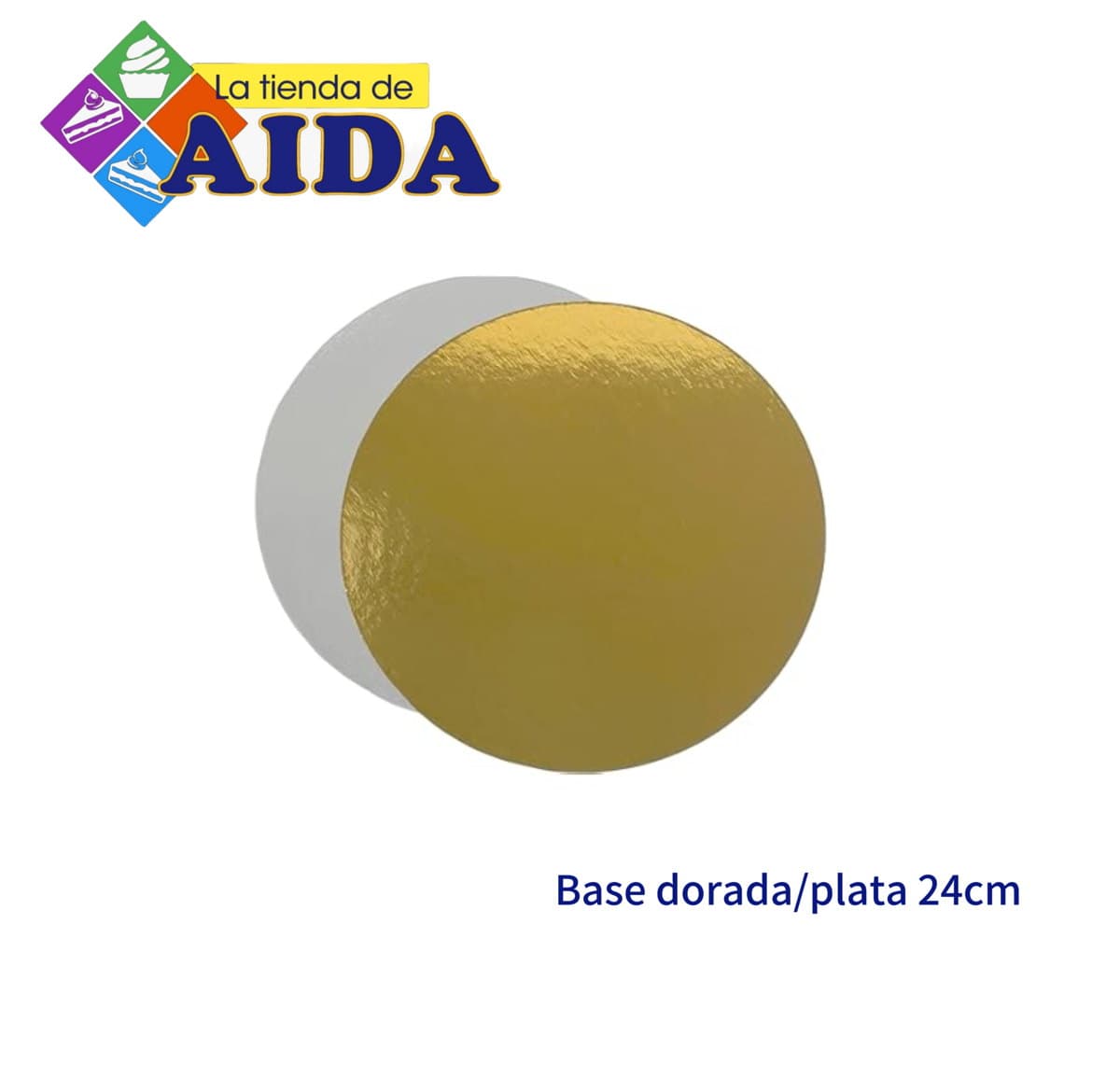 Base dorada/plata 24cm