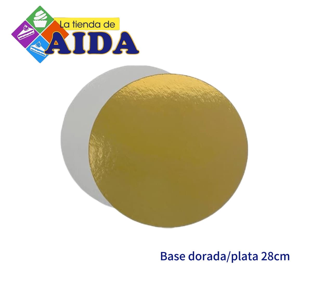 Base dorada/plata 28cm