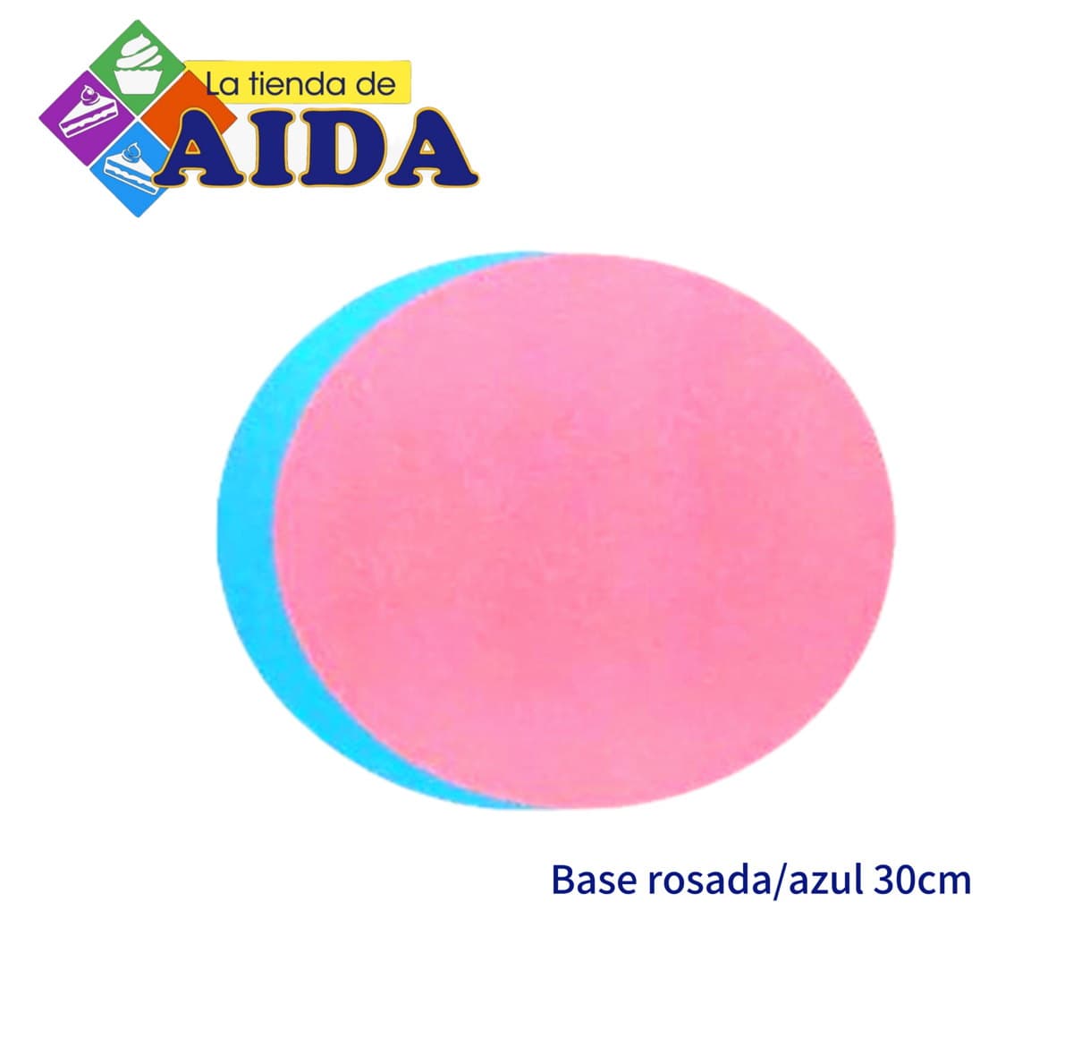 Base rosada/azul 30cm