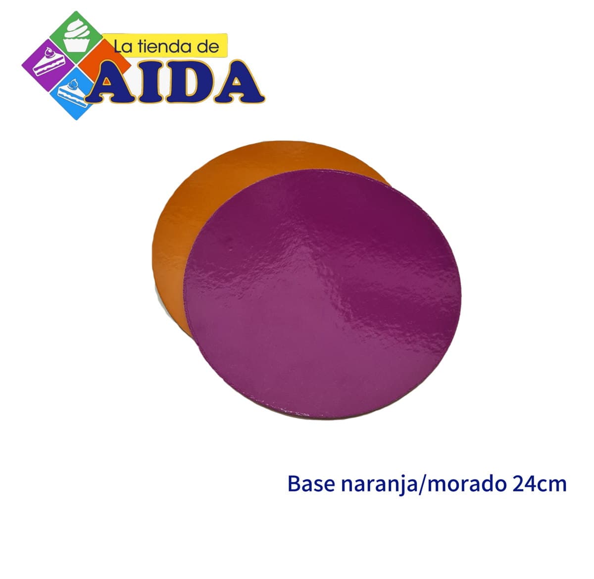 Base naranja/morado 24cm