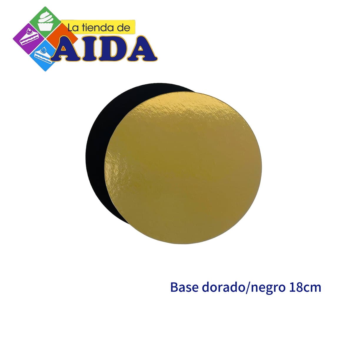 Base dorado/negro 18cm