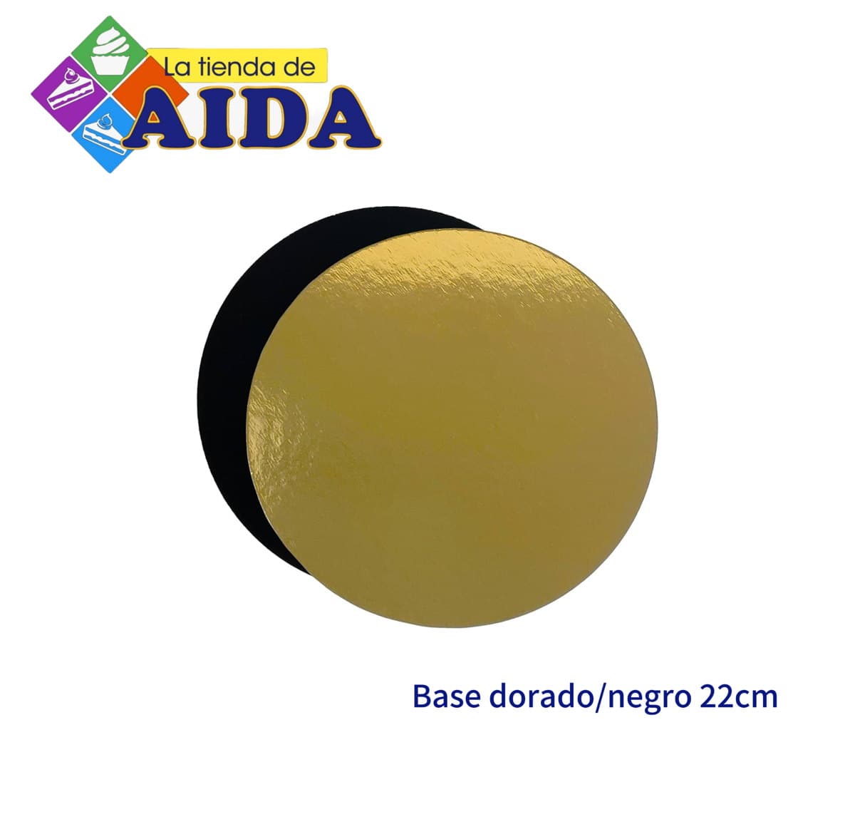 Base dorado/negro 22cm