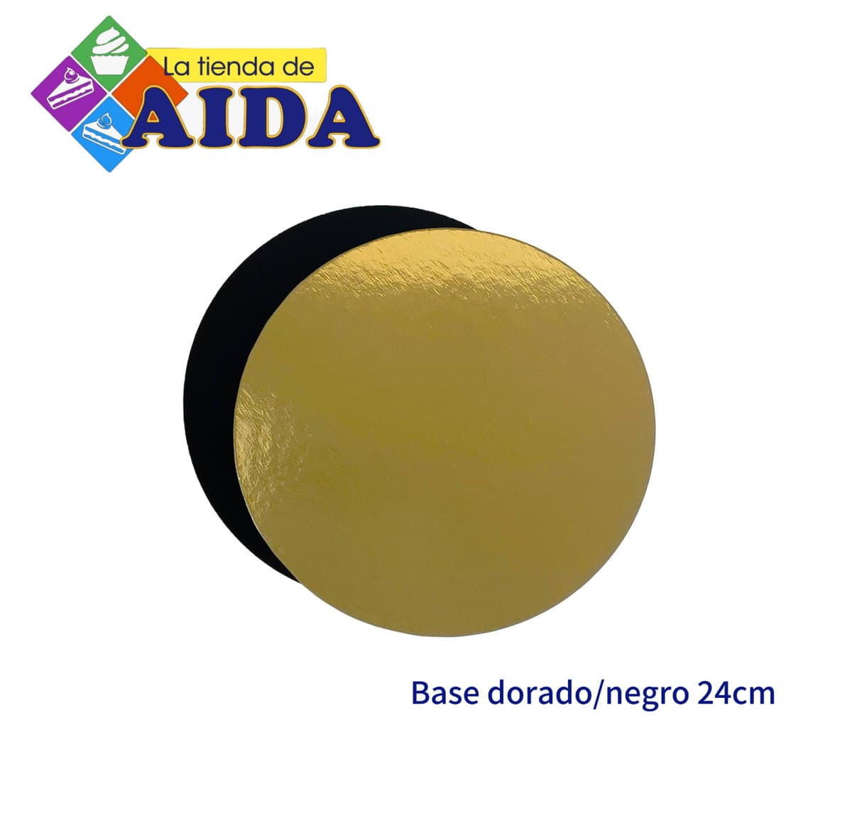 Base dorado/negro 24cm