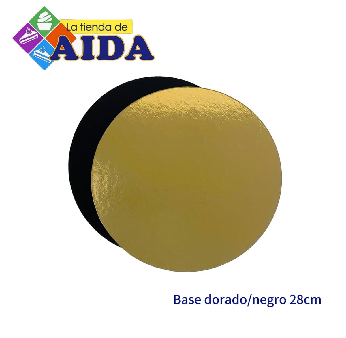 Base dorado/negro 28cm