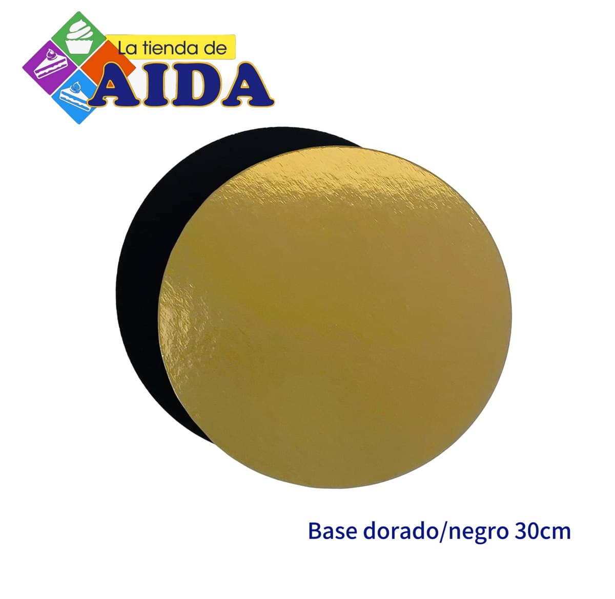 Base dorado/negro 30cm