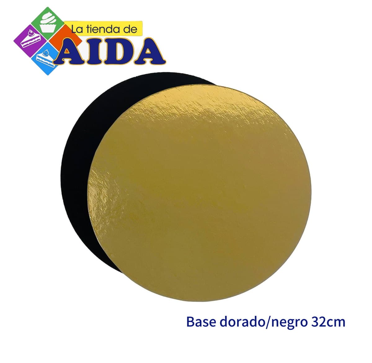 Base dorado/negro 32cm