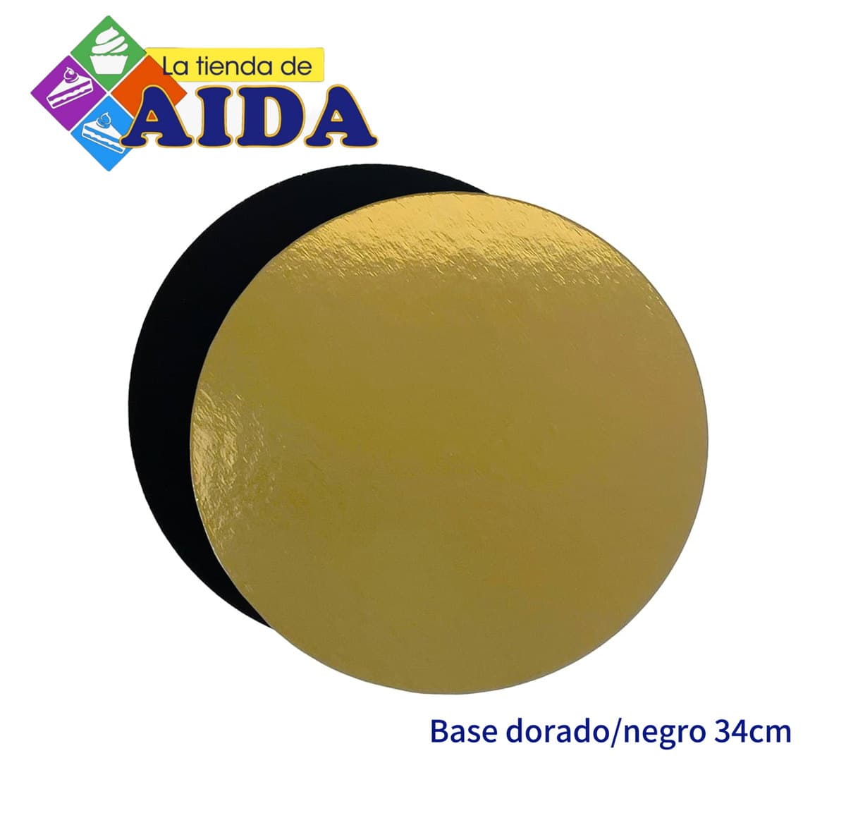 Base dorado/negro 34cm