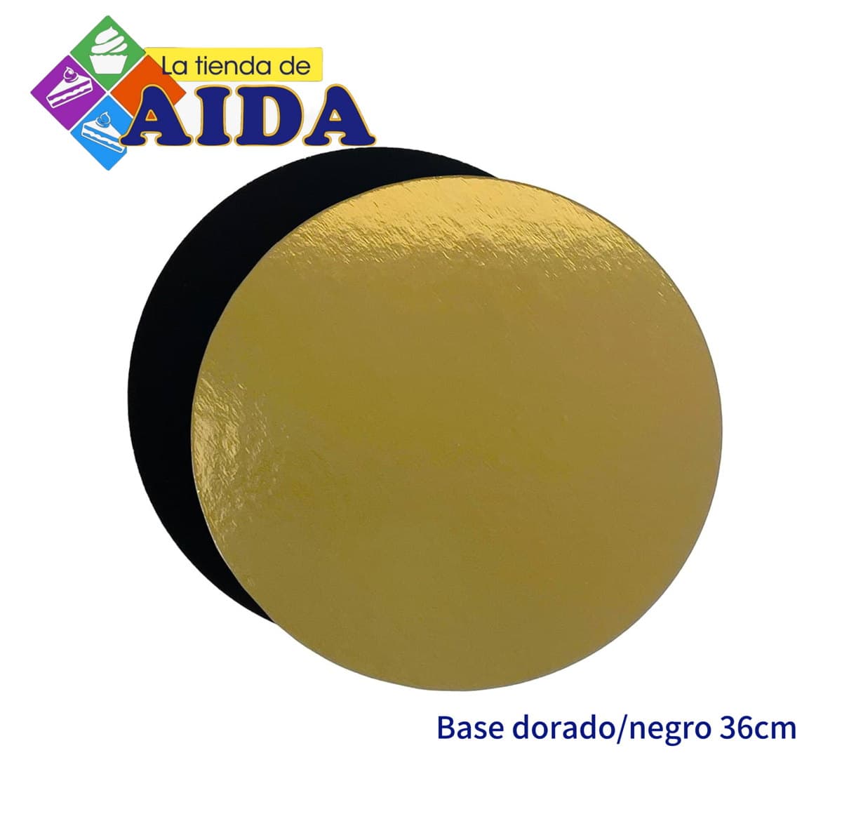 Base dorado/negro 36cm