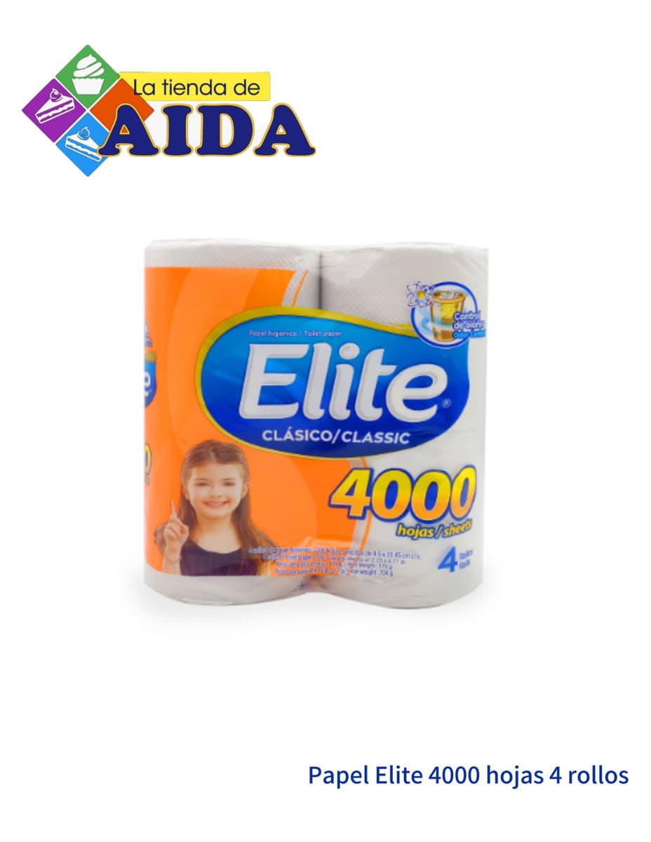 Papel Elite 4000 hojas 4 rollo: