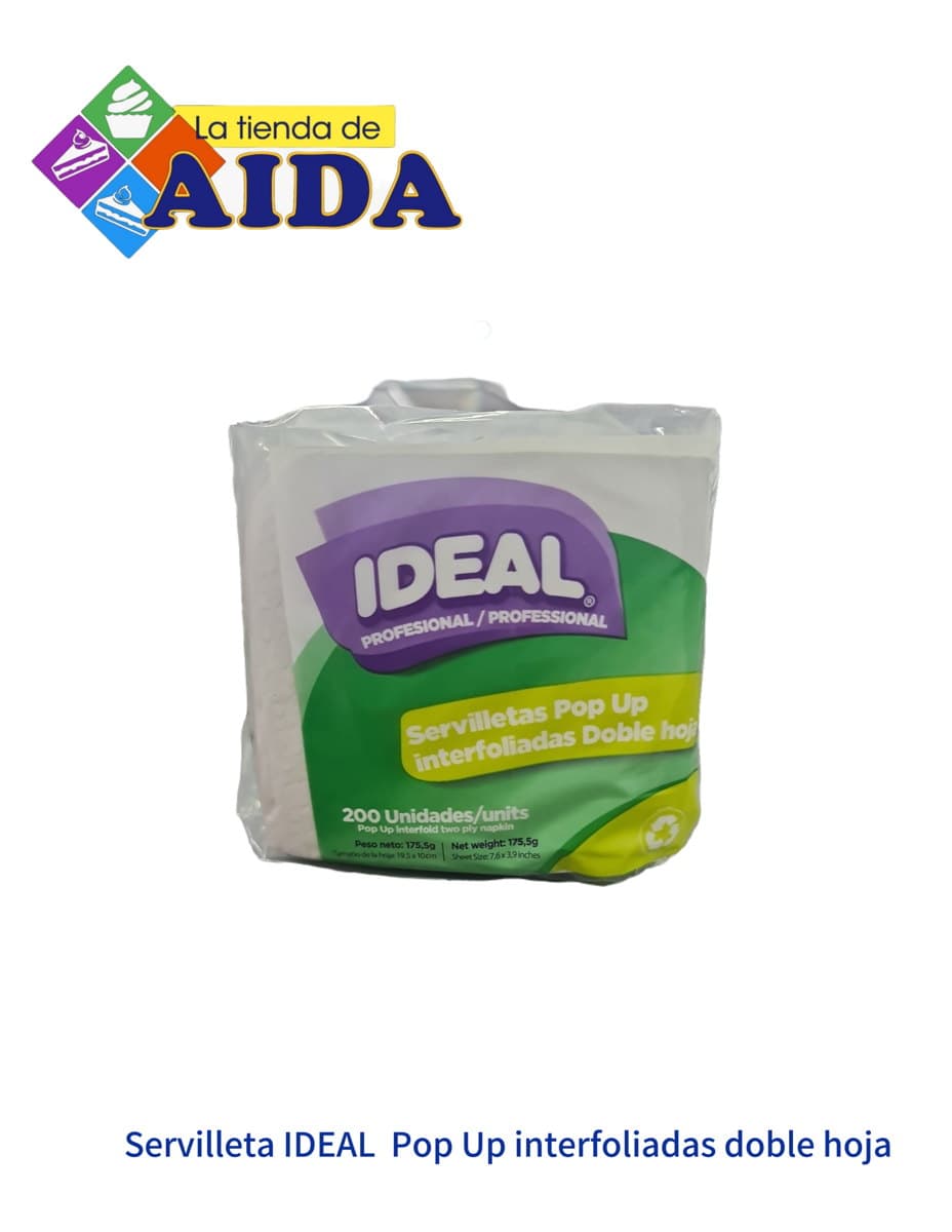 Servilleta IDEAL Pop Up interfoliadas doble hoja
