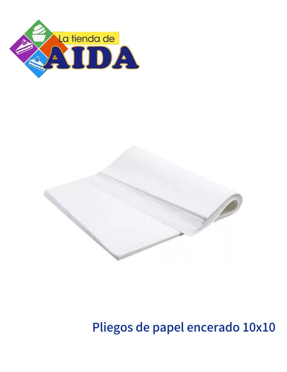 Pliegos de papel encerado 10x10