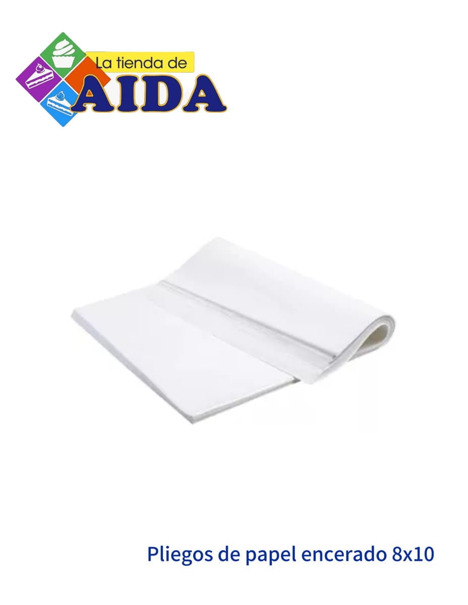 Pliegos de papel encerado 8x10