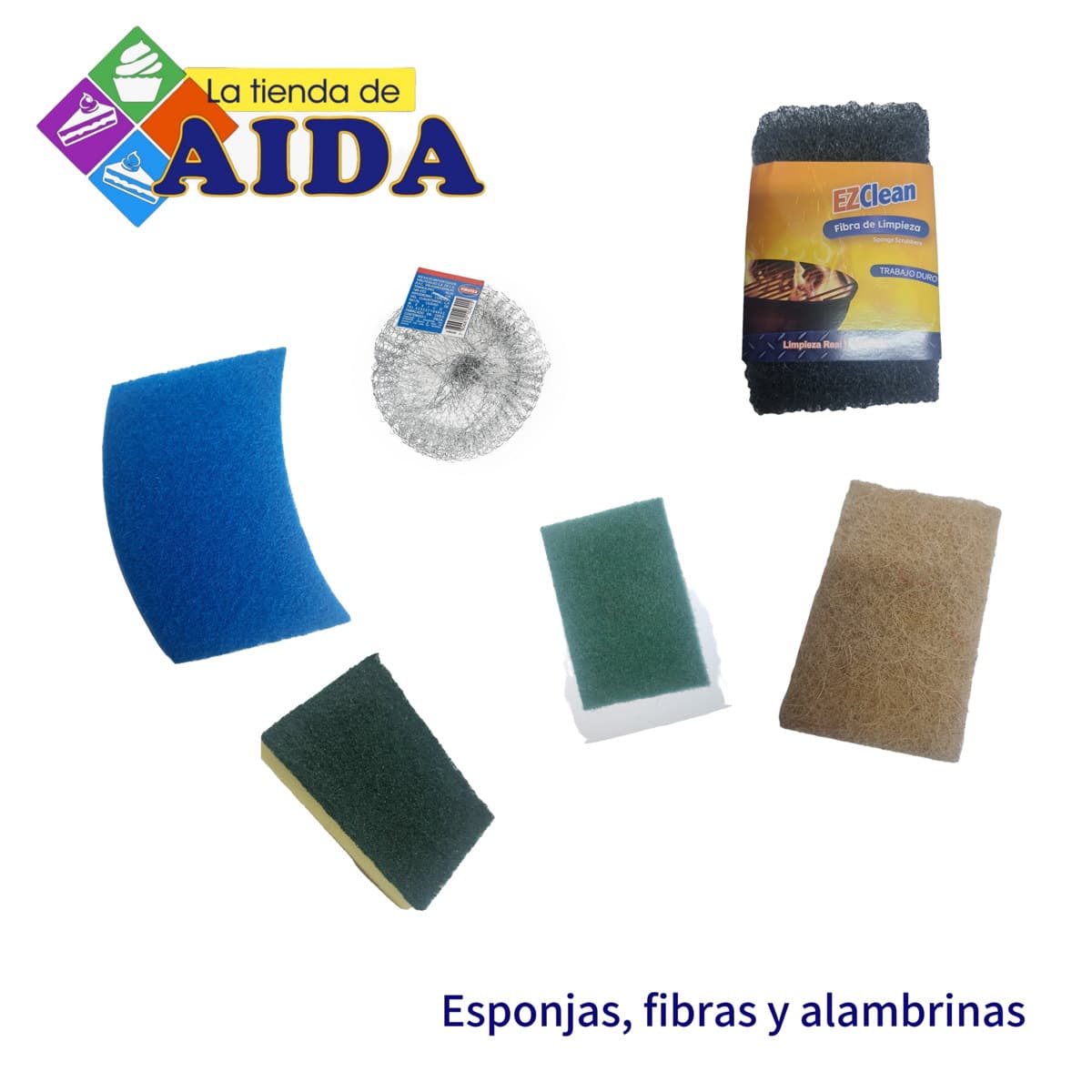 Esponjas, fibras y alambrinas