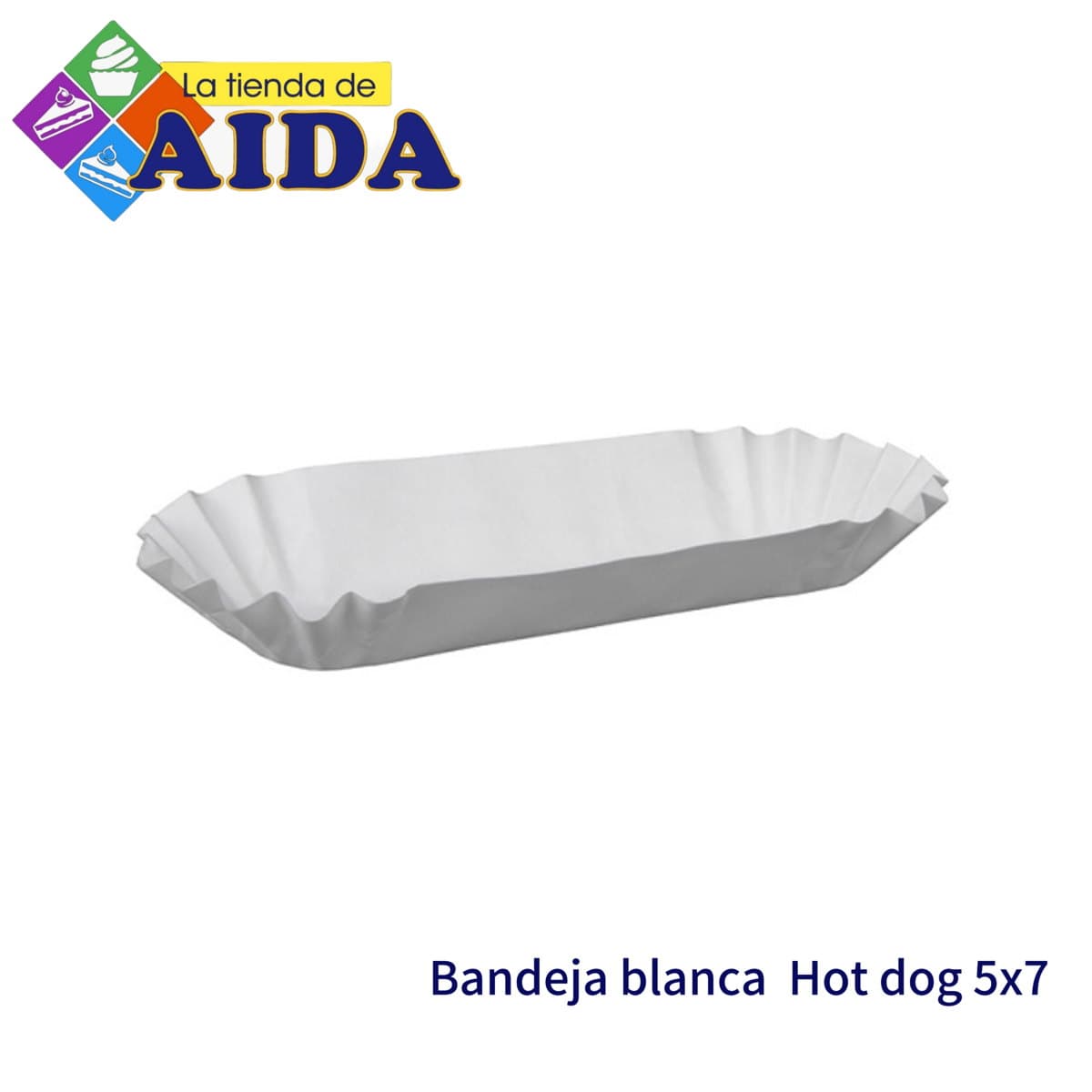 Bandeja blanca Hot dog 5x7