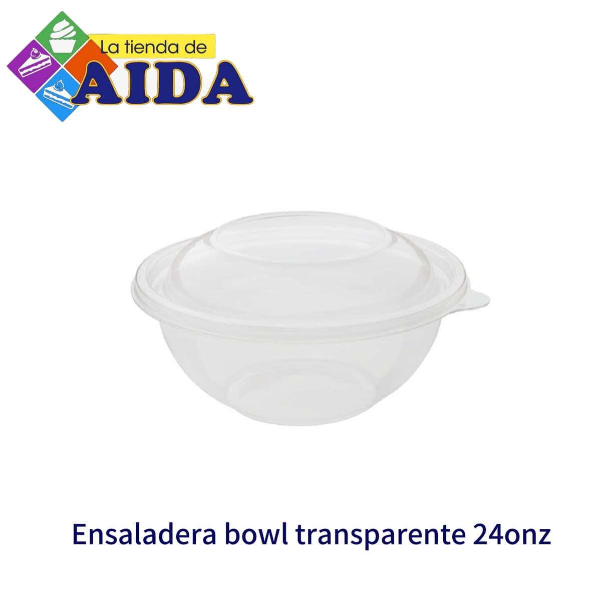 Ensaladera bowl transparente 24onz
