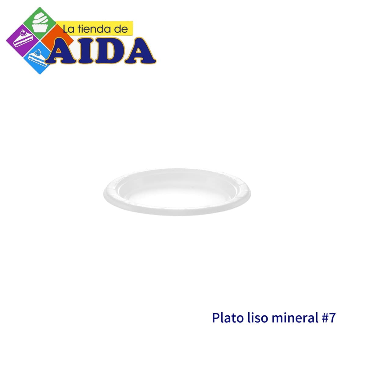 Plato liso mineral #7