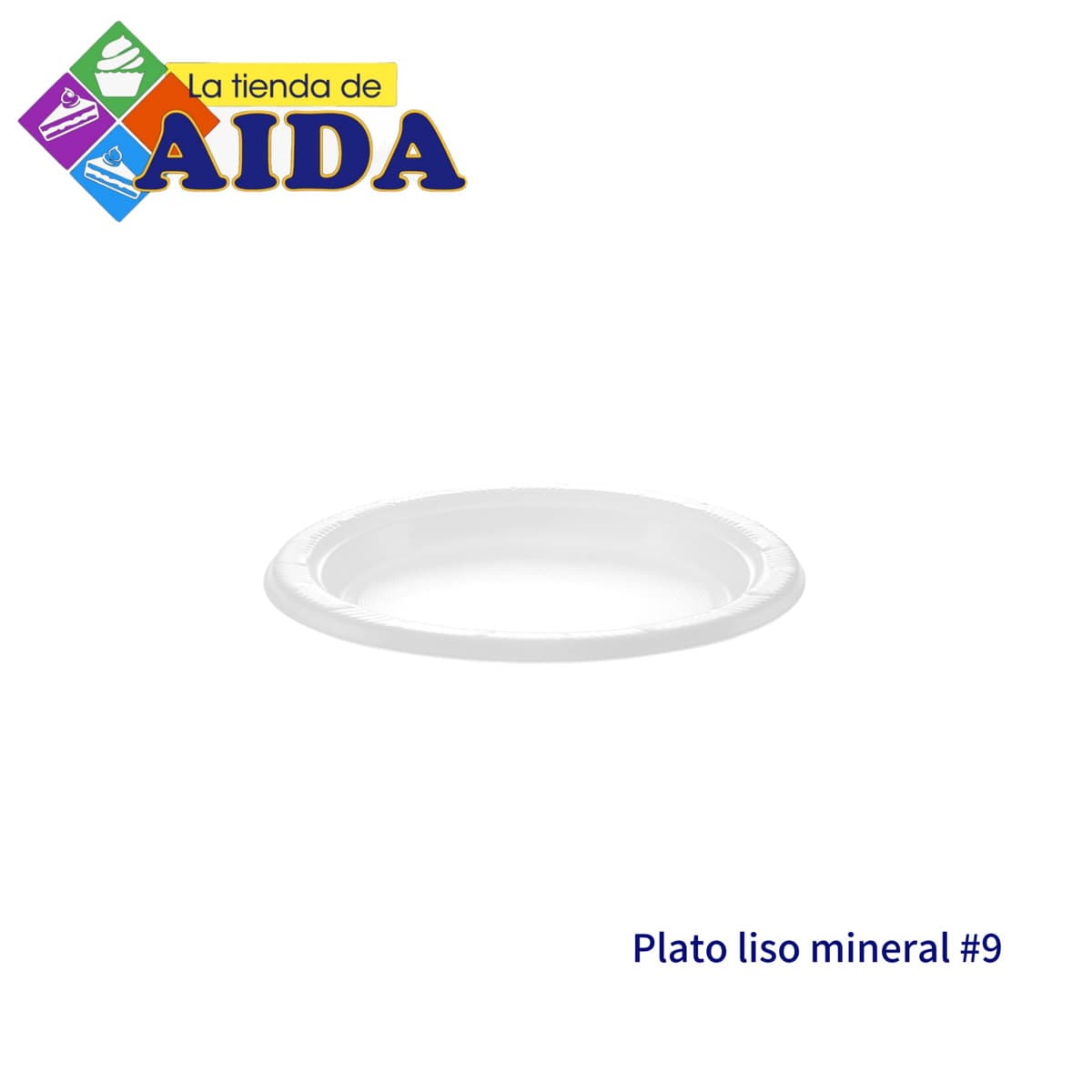 Plato liso mineral #9