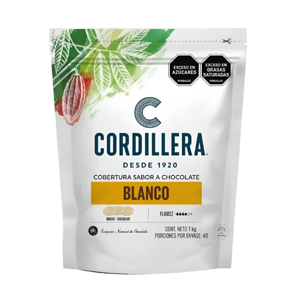 Cobertura sucedánea chocolate blanco Cordillera 1 kg