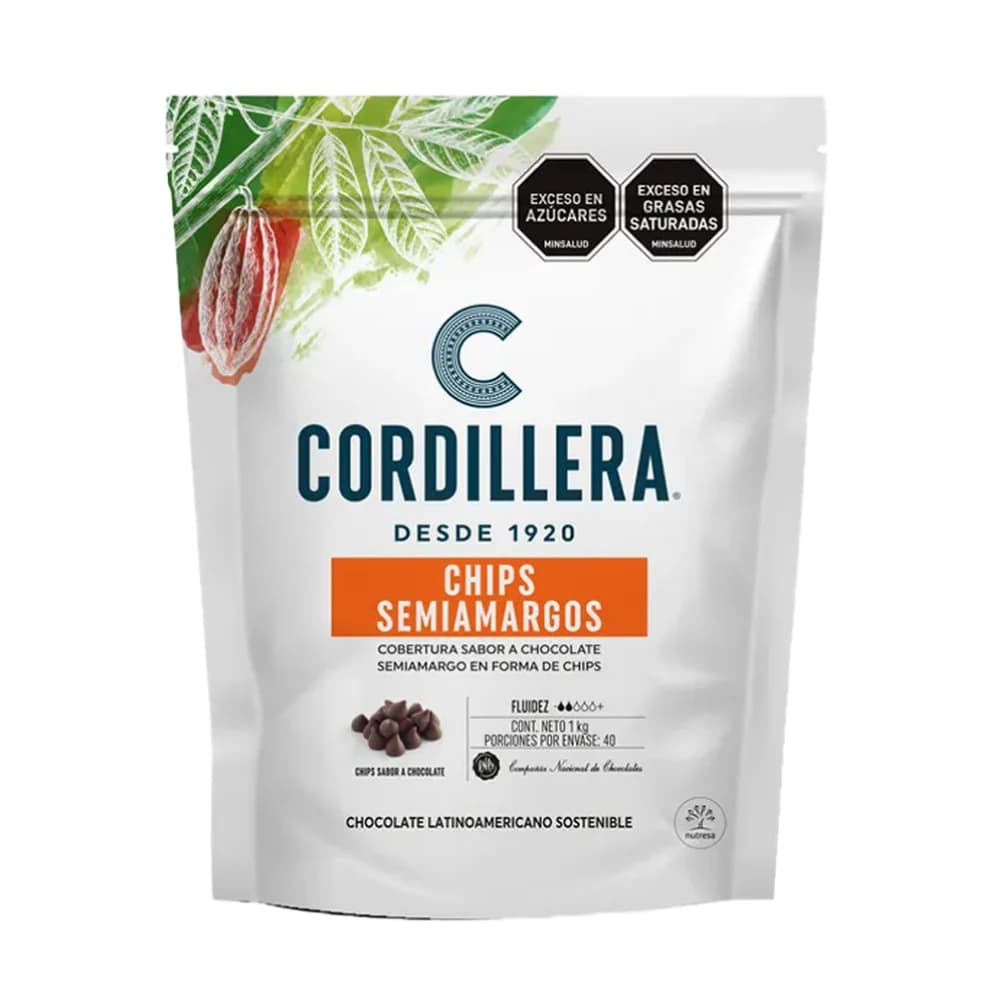 Cobertura sucedánea semiamargo Cordillera 1 kg